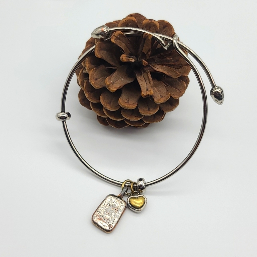 Brighton "Art & Soul Collection,"I LOVE U MOM" Scripted Son's Bangle Bracelet